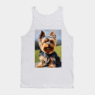 Yorkshire Terrier Dog Breed Oil Painting Tank Top